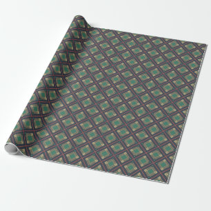 Vintage-Inspired Dusty Teal and Cranberry Layered Wrapping Paper