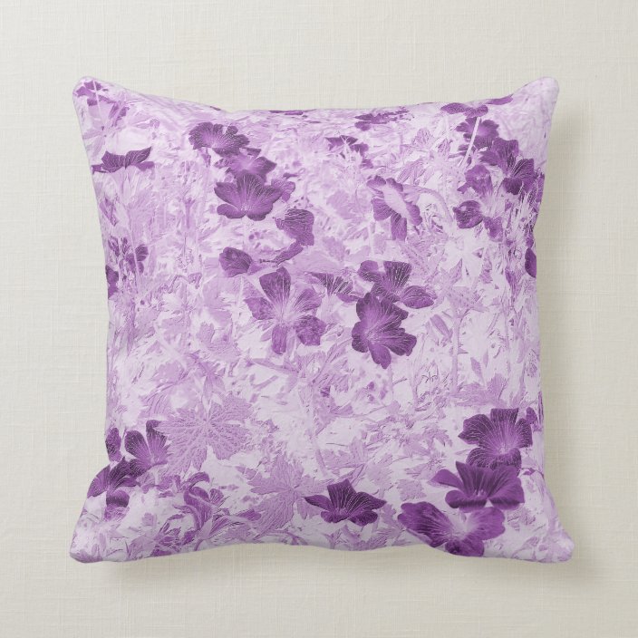 Vintage Inspired Floral Mauve Throw Pillow Zazzle.ca