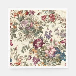 Vintage Inspired Floral  Napkin