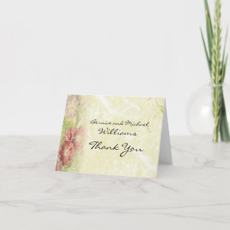 Vintage Inspired Floral Thank You Card