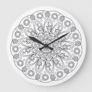 Vintage Inspired Floral Wall Clock