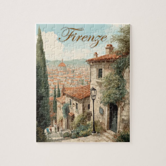 Vintage-Inspired Florence Jigsaw Puzzle (Vertical)