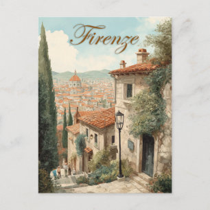 Vintage-Inspired Florence Postcard