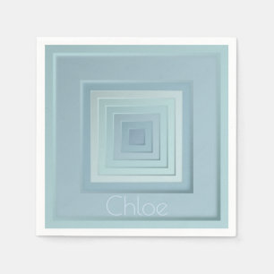 Vintage Inspired Geometric Squares Napkin