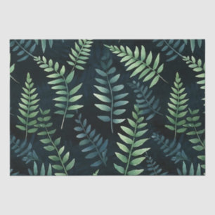 Vintage Inspired Green Ferns Decoupage  Tissue Paper