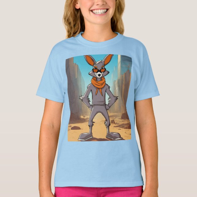 Vintage-Inspired Grey Wile E. Coyote Tee — Minimal (Front)