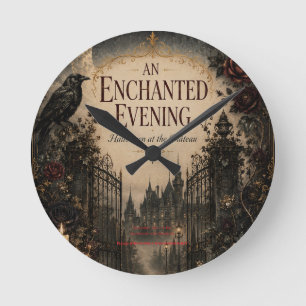 Vintage-Inspired Halloween for Mysterious Evening Round Clock