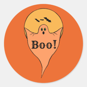 Vintage Inspired Halloween Ghost Sticker