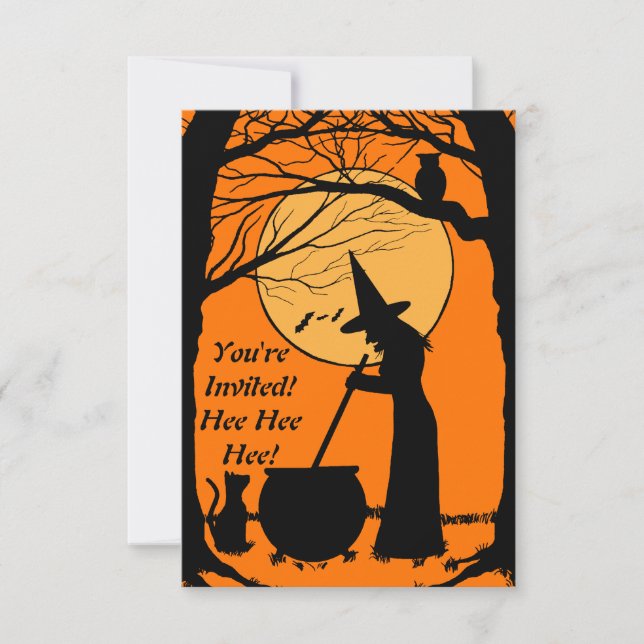 Vintage Inspired Halloween Party Invitation (Front)