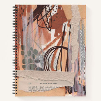 Vintage-Inspired Mixed Media Spiral Notebook