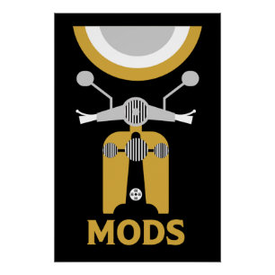Vintage Inspired Mods And Rockers Poster