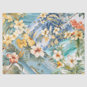 Vintage Inspired Ocean Ephemera Floral Decoupage Tissue Paper