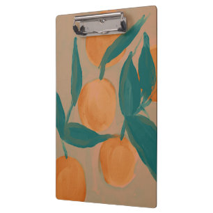 Vintage Inspired Orange Tree Garden Clipboard