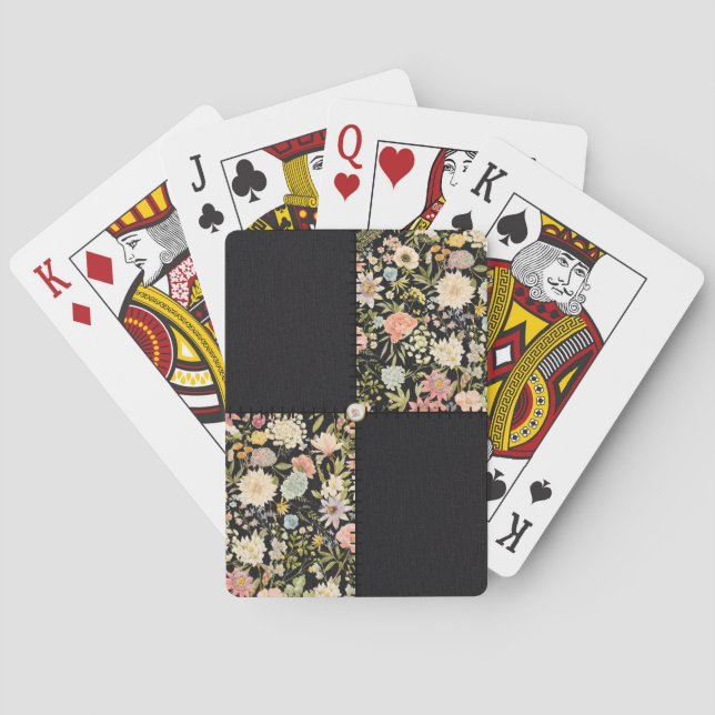 Vintage Inspired Patchwork Quilt Playing Cards (Back)