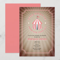 Vintage Inspired Pink Circus Tent Birthday