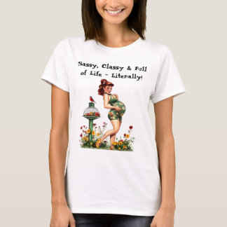Vintage-Inspired Pinup Pregnancy Tee