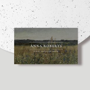 Vintage inspired, qr code Event Planning  Business Card