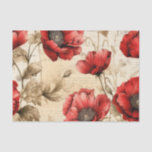 Vintage Inspired Red Poppies Tissue Paper<br><div class="desc">These Vintage Inspired Red Poppies Tissue Paper Sheets are designed specifically for those of you who are into Crafting, Decoupage and Junk Journalling. Please visit my "Fun with Junk Journalling" collection for more inspiration and other products to use while crafting your next project. Thank you for visiting and shopping my...</div>