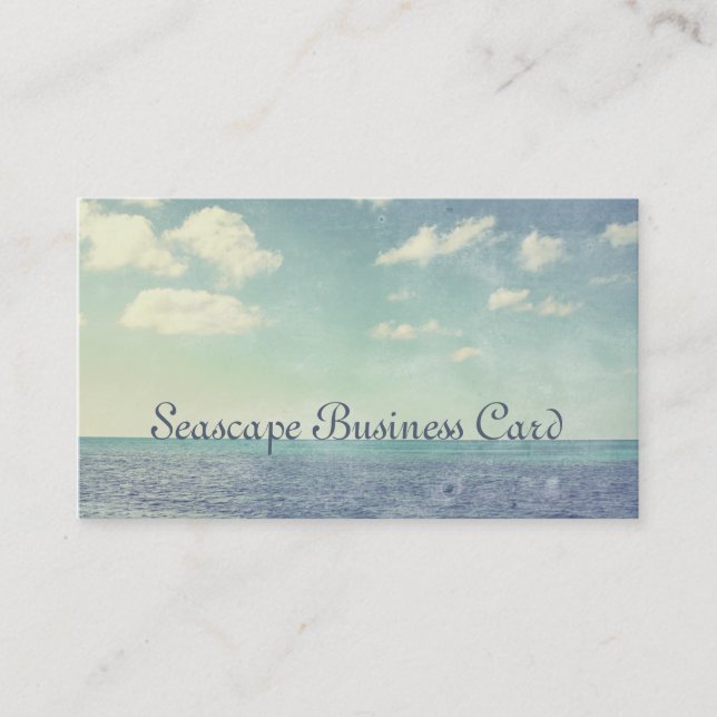 Vintage Inspired Seascape Business Card (Front)