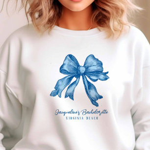 Vintage Inspired Toile French Blue Wedding Party Sweatshirt