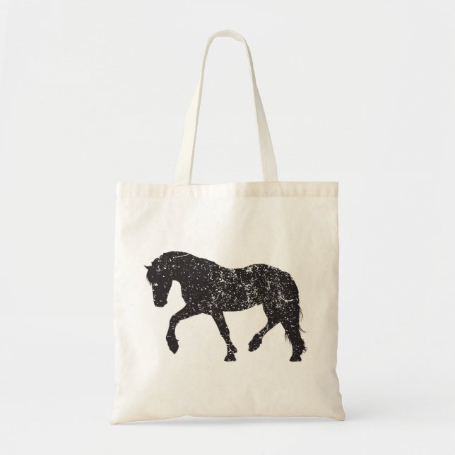 Vintage-inspired Trotting Horse Tote (Front)