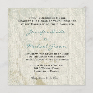 Vintage Inspired Wedding Invitation