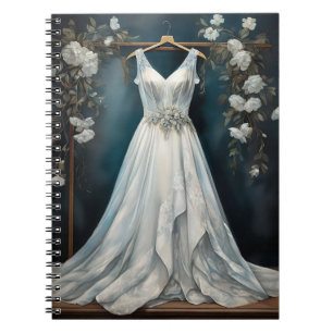 Vintage Inspired White Dress Wedding Notebook