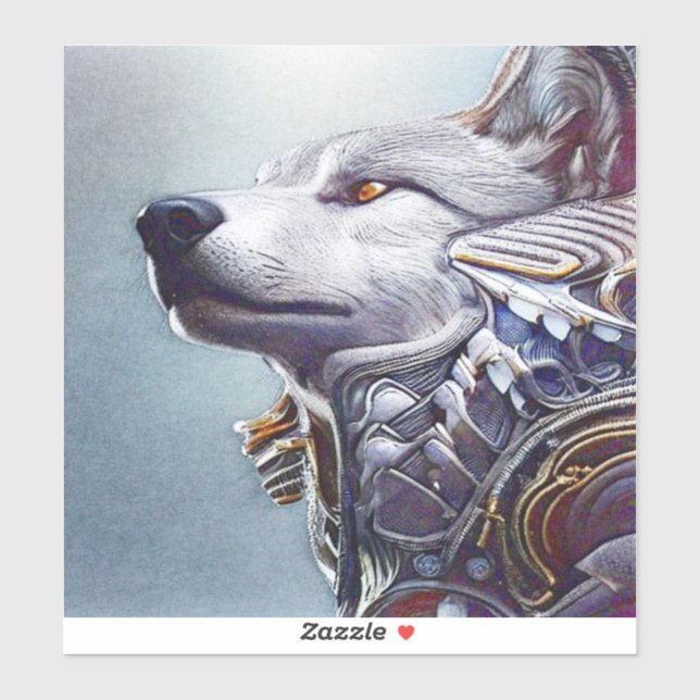 Vintage-Inspired Wolf Head Art - Nostalgic (Sheet)
