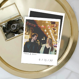 Vintage Instant Photo Save The Date Card