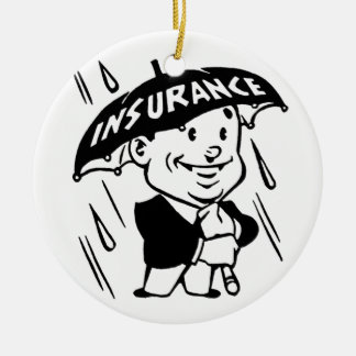 Vintage Insurance Guy Ceramic Ornament