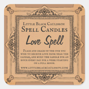Vintage Intention Meditation Spell Candle Labels