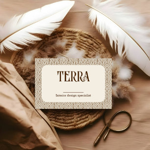 Vintage Interior Design Simple Native Pattern Business Card