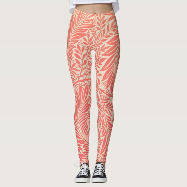 Vintage Intricate Floral Pattern Leggings (Front)