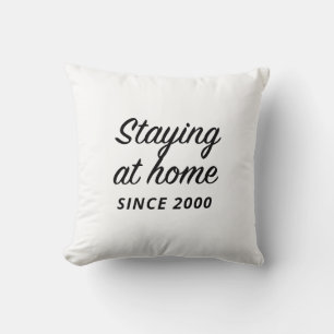 Vintage Introvert White Throw Pillow