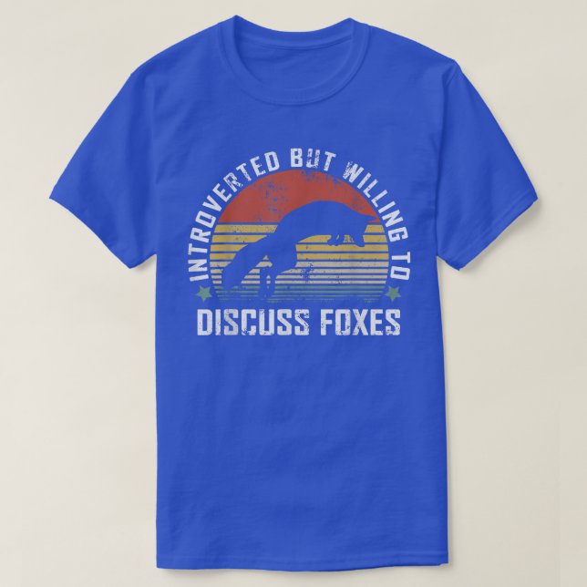 Vintage Introverted Funny Foxes Lovers Fox T-Shirt (Design Front)
