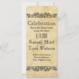 Vintage Invitation with Ornate Borders Variation 2