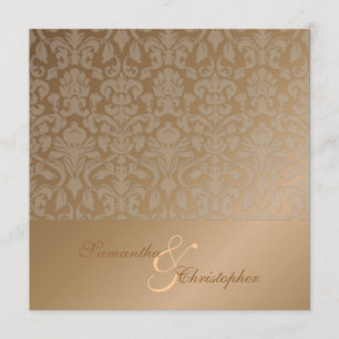 Vintage + Invitations Mariage damassé romantiques