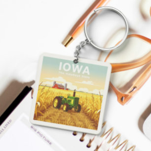 Vintage Iowa Keychain