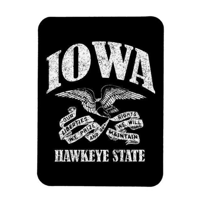 Vintage Iowa Magnet (Vertical)