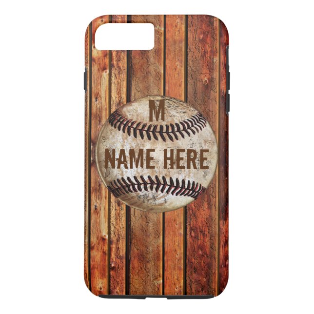 Vintage iPhone 7 PLUS Baseball Case PERSONALIZED (Back)