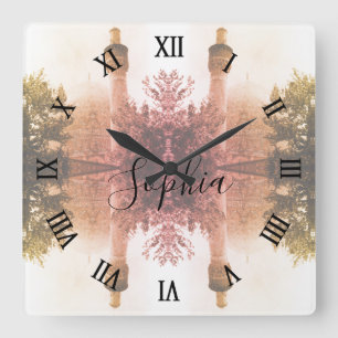 Vintage Iran Isfahan royal mosque Square Wall Clock