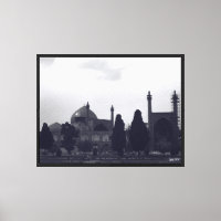 Vintage Iran Isfahan shah mosque gardens