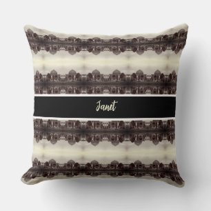 Vintage Iran Isfahan shah mosque Throw Pillow