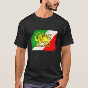 Vintage Iran, Persian flag with Lion, Shah of Iran T-Shirt