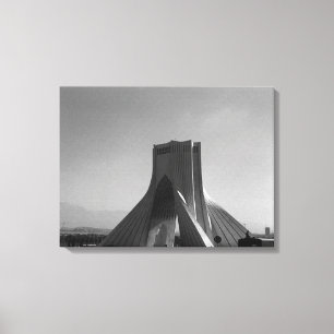 Vintage Iran Tehran Azadi Square Canvas Print