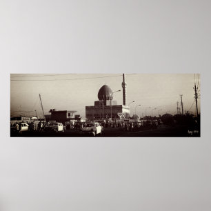 Vintage Iraq Baghdad Buniya Mosque Poster