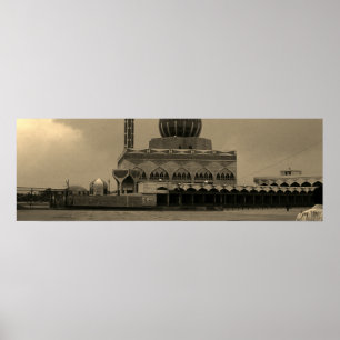 Vintage Iraq Baghdad Buniya Mosque Poster