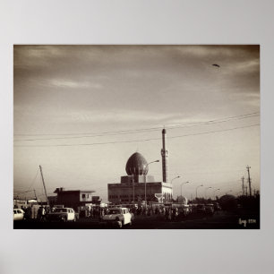 Vintage Iraq Baghdad Buniya Mosque Poster