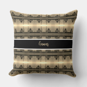 Vintage Iraq Baghdad Buniya Mosque Throw Pillow