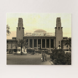 Vintage Iraq Baghdad central railway station Jigsaw Puzzle